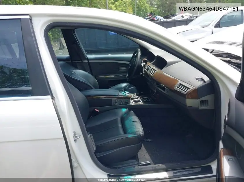 2004 BMW 745Li VIN: WBAGN63464DS47181 Lot: 42236487