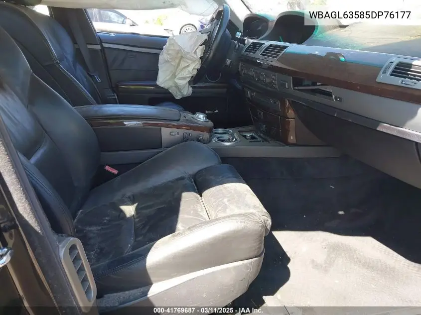 2005 BMW 745I VIN: WBAGL63585DP76177 Lot: 41769687