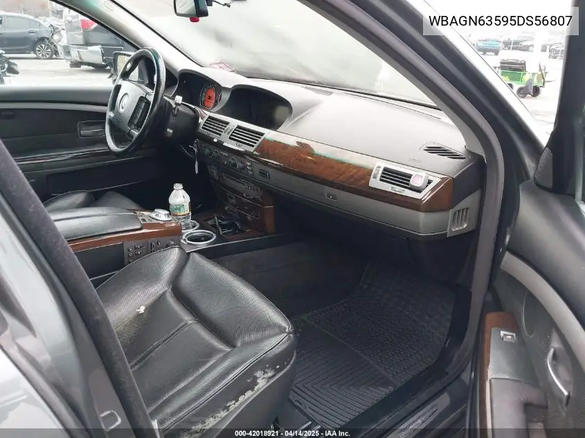 2005 BMW 745Li VIN: WBAGN63595DS56807 Lot: 42018921