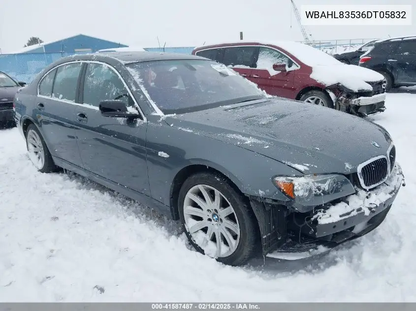 2006 BMW 750I VIN: WBAHL83536DT05832 Lot: 41587487