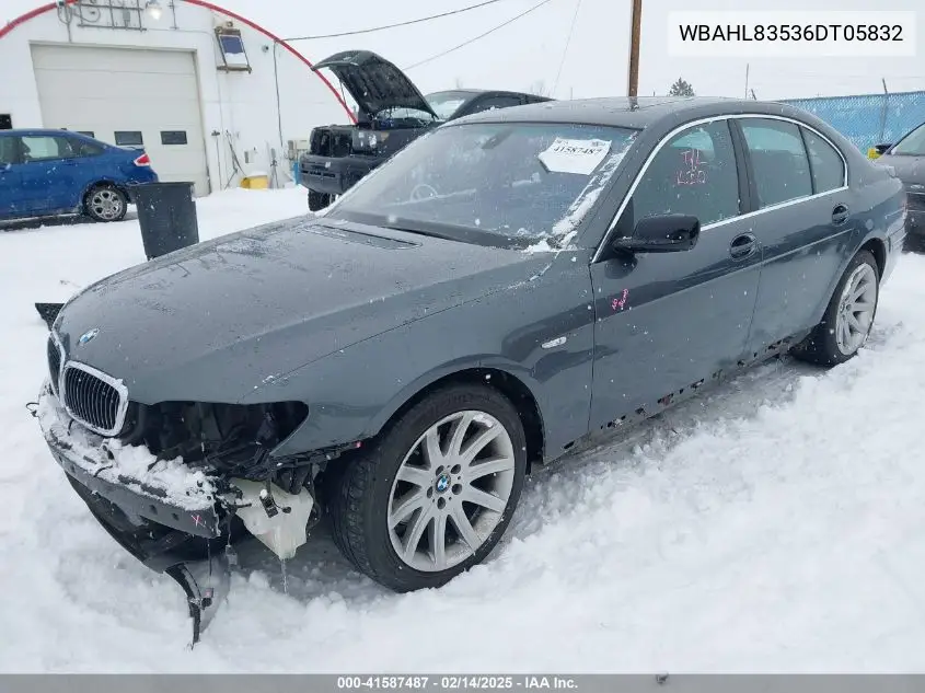 2006 BMW 750I VIN: WBAHL83536DT05832 Lot: 41587487