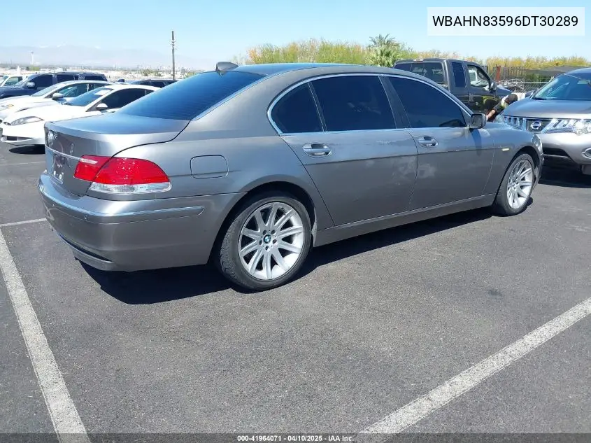2006 BMW 750Li VIN: WBAHN83596DT30289 Lot: 41964071