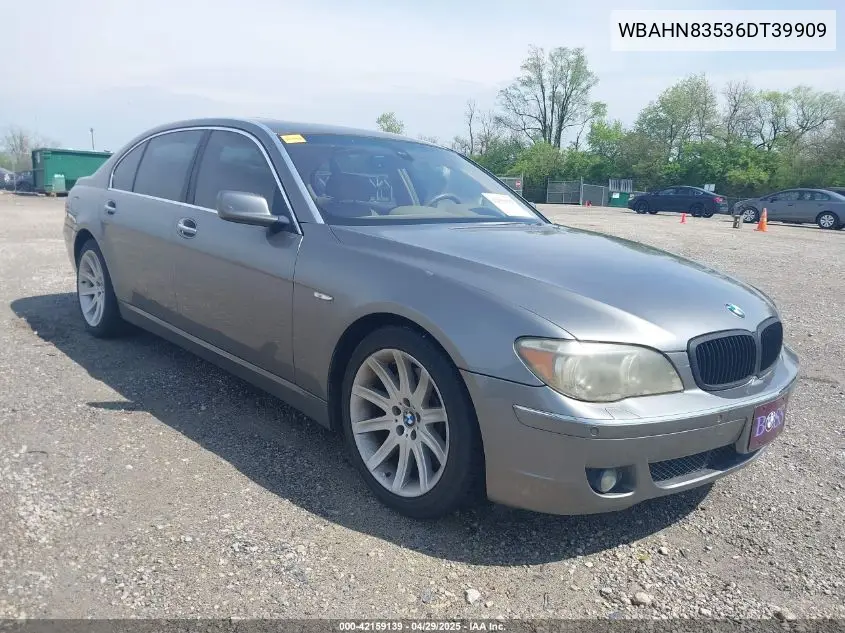 2006 BMW 750Li VIN: WBAHN83536DT39909 Lot: 42159139