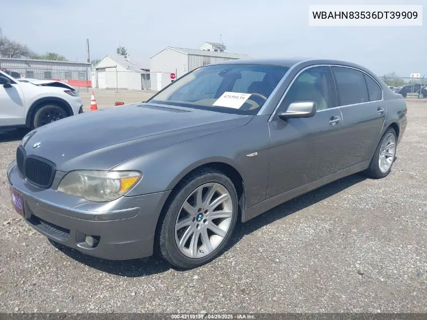 2006 BMW 750Li VIN: WBAHN83536DT39909 Lot: 42159139