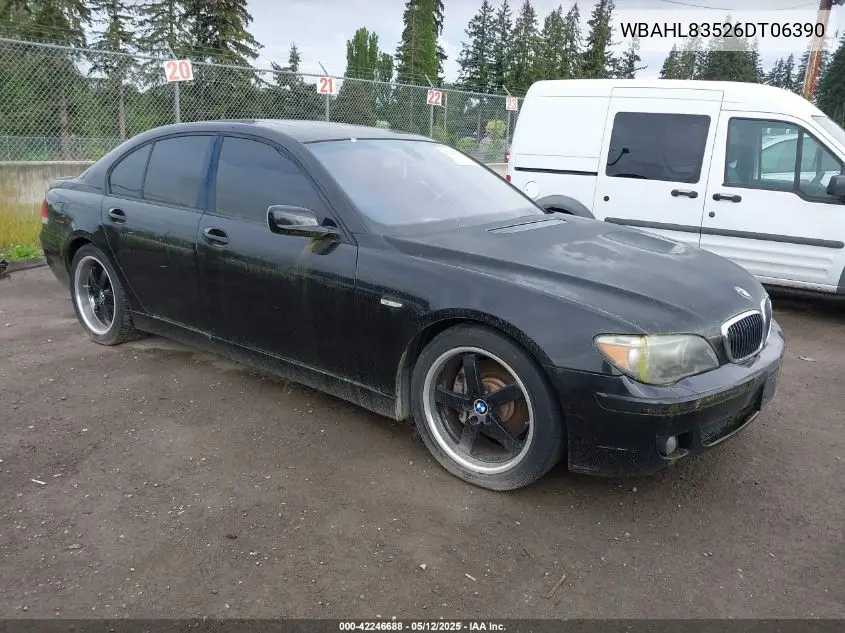 2006 BMW 750I VIN: WBAHL83526DT06390 Lot: 42246688