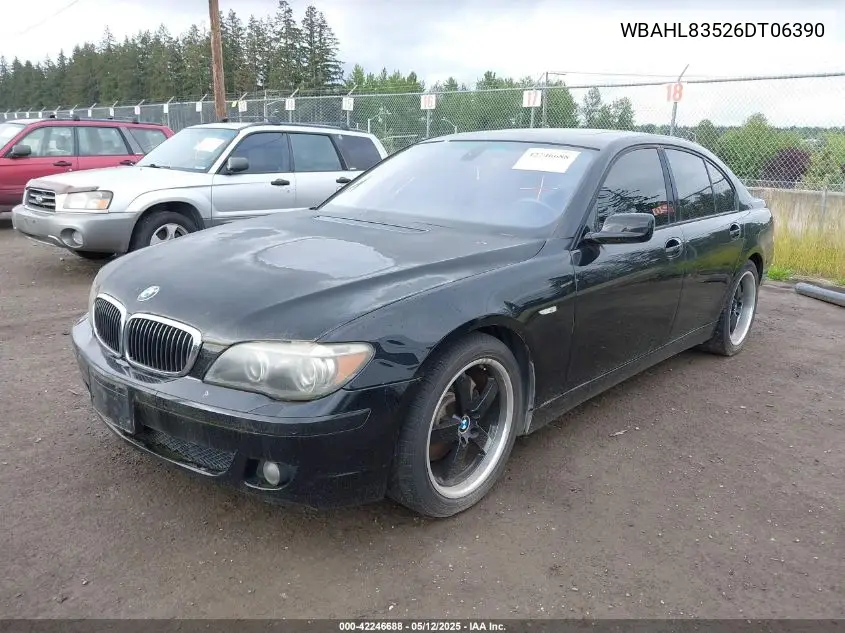 2006 BMW 750I VIN: WBAHL83526DT06390 Lot: 42246688