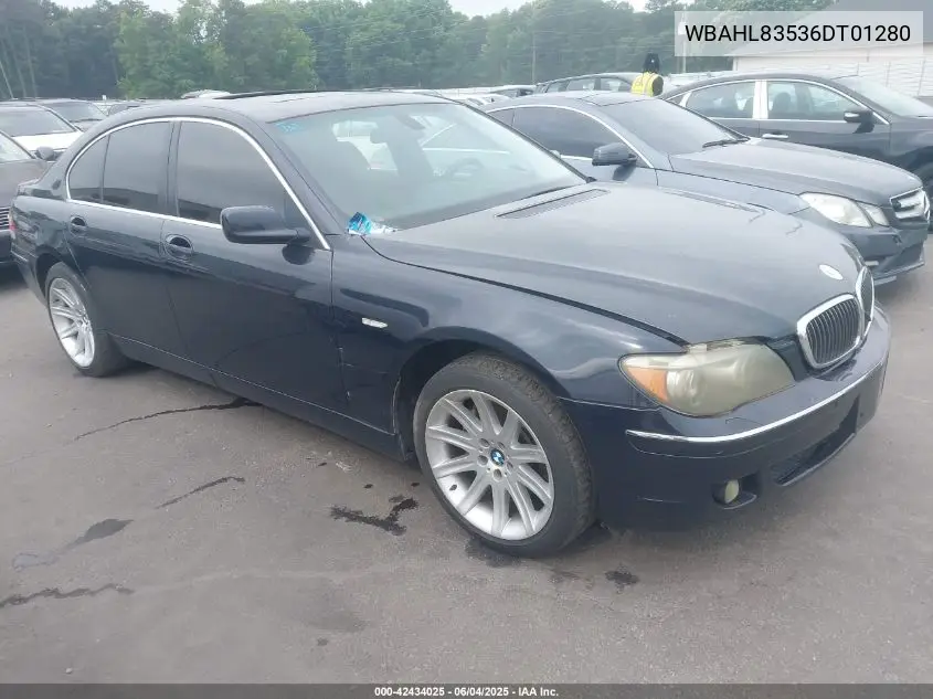 2006 BMW 750I VIN: WBAHL83536DT01280 Lot: 42434025
