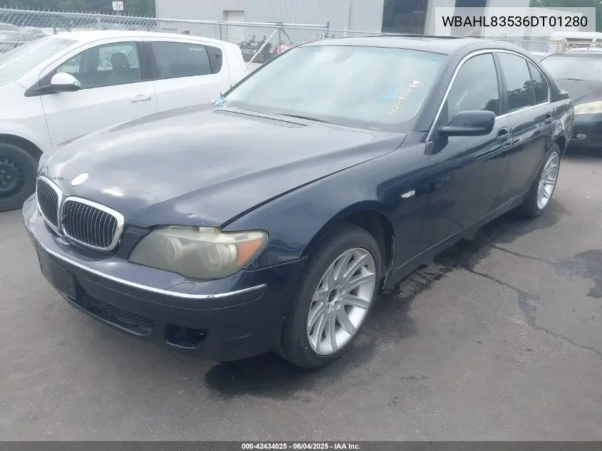 2006 BMW 750I VIN: WBAHL83536DT01280 Lot: 42434025