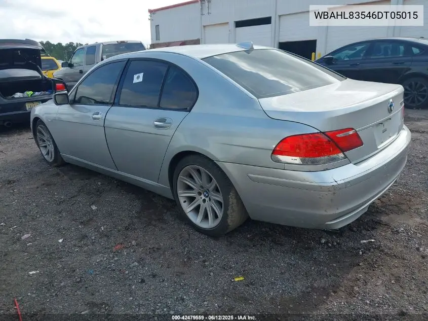 2006 BMW 750I VIN: WBAHL83546DT05015 Lot: 42479559