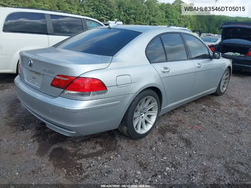 2006 BMW 750I VIN: WBAHL83546DT05015 Lot: 42479559