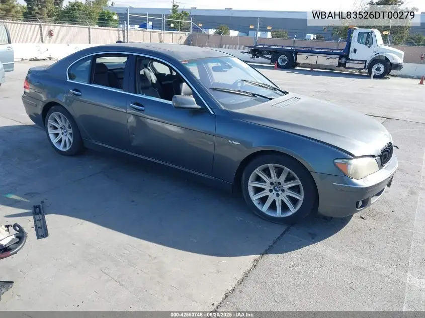 2006 BMW 750 I VIN: WBAHL83526DT00279 Lot: 42553746