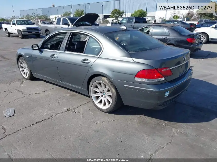 2006 BMW 750 I VIN: WBAHL83526DT00279 Lot: 42553746