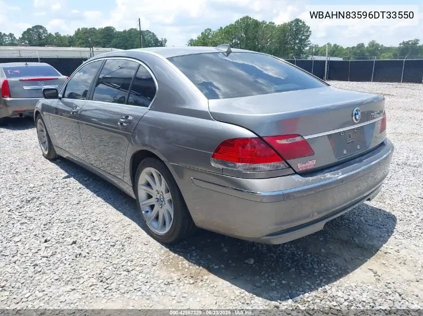 2006 BMW 750Li VIN: WBAHN83596DT33550 Lot: 42567329