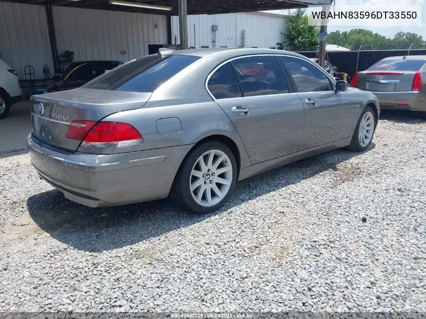 2006 BMW 750Li VIN: WBAHN83596DT33550 Lot: 42567329
