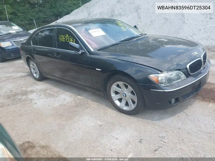 2006 BMW 750Li VIN: WBAHN83596DT25304 Lot: 42693563