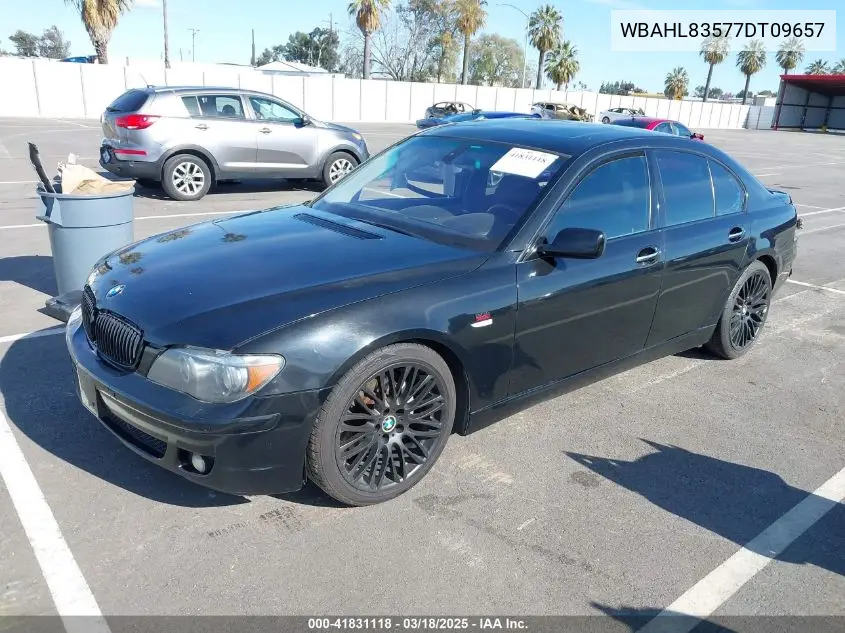 2007 BMW 750I VIN: WBAHL83577DT09657 Lot: 41831118