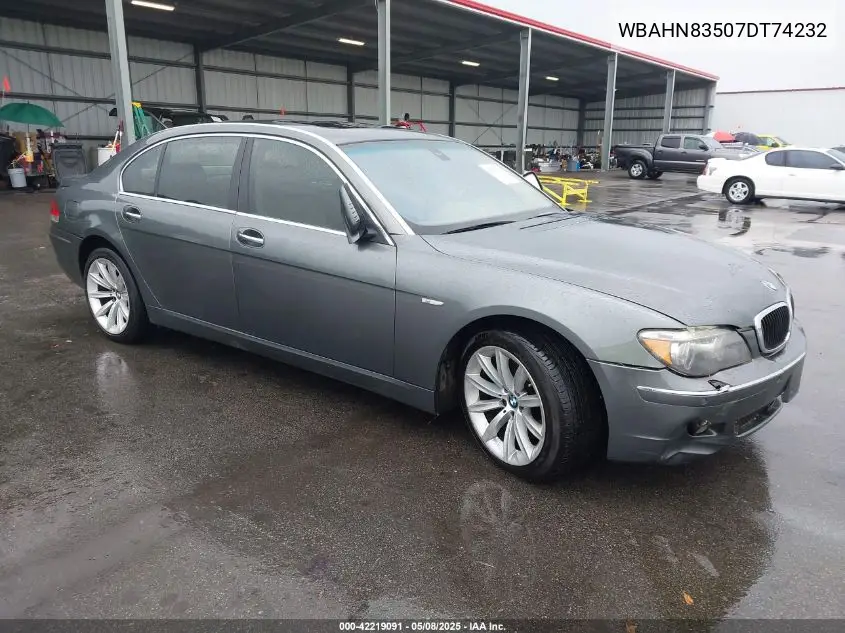 2007 BMW 750Li VIN: WBAHN83507DT74232 Lot: 42219091