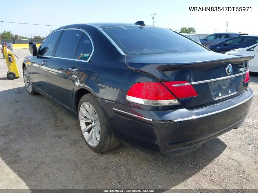 2007 BMW 750Li VIN: WBAHN83547DT65971 Lot: 42279324