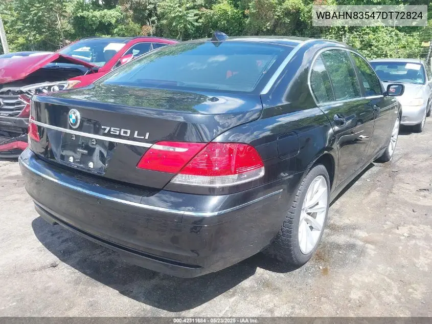 2007 BMW 750Li VIN: WBAHN83547DT72824 Lot: 42311684