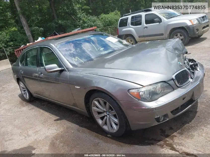 2007 BMW 750Li VIN: WBAHN83537DT74855 Lot: 42529689