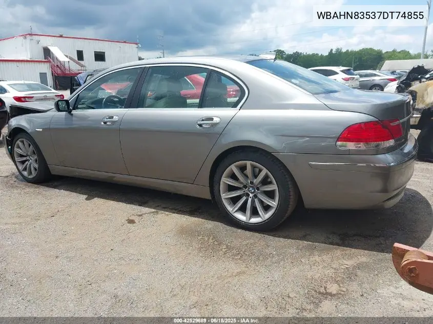 2007 BMW 750Li VIN: WBAHN83537DT74855 Lot: 42529689