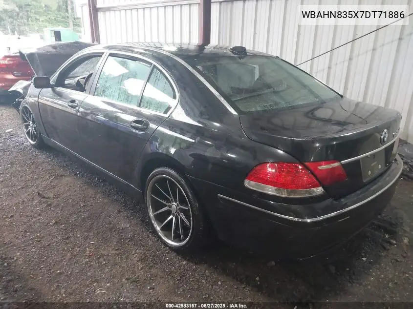 2007 BMW 750 VIN: WBAHN835X7DT71886 Lot: 42583157