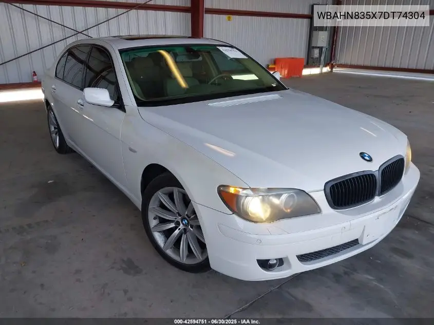 2007 BMW 750 VIN: WBAHN835X7DT74304 Lot: 42594751