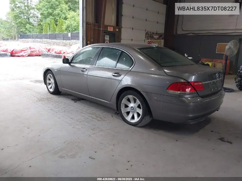 2007 BMW 750I VIN: WBAHL835X7DT08227 Lot: 42620623