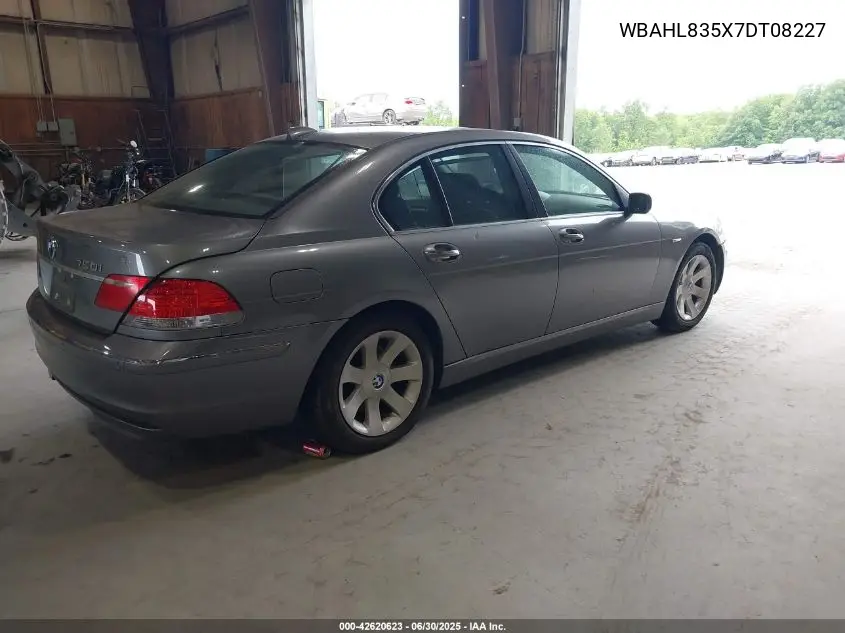 2007 BMW 750I VIN: WBAHL835X7DT08227 Lot: 42620623