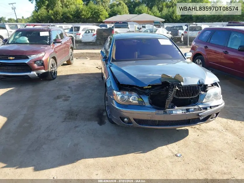 2007 BMW 750I VIN: WBAHL83597DT08574 Lot: 42622536