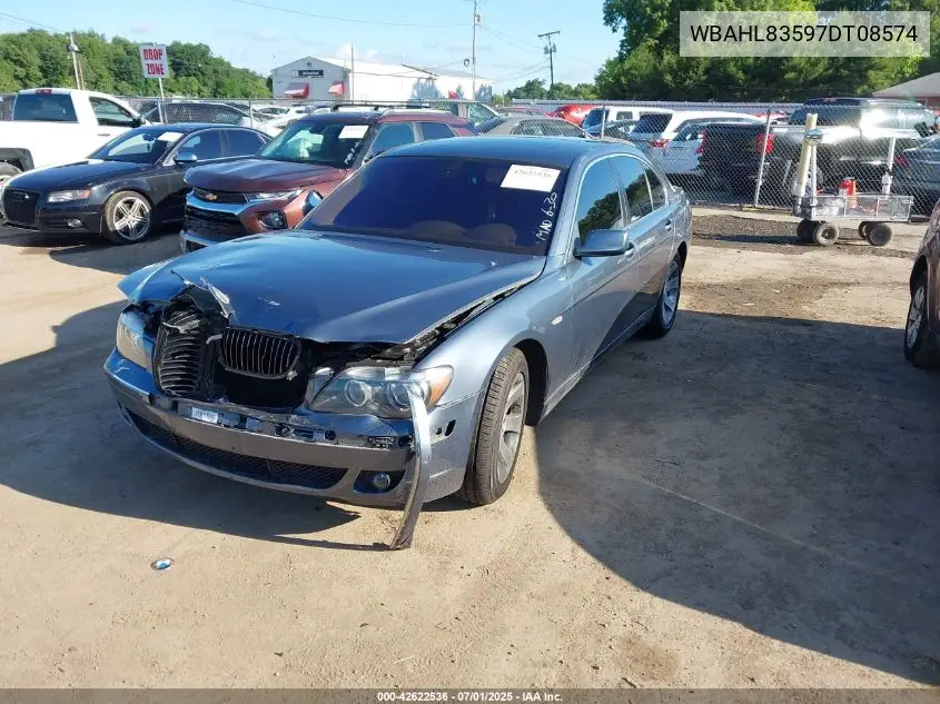 2007 BMW 750I VIN: WBAHL83597DT08574 Lot: 42622536