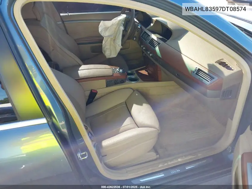 2007 BMW 750I VIN: WBAHL83597DT08574 Lot: 42622536