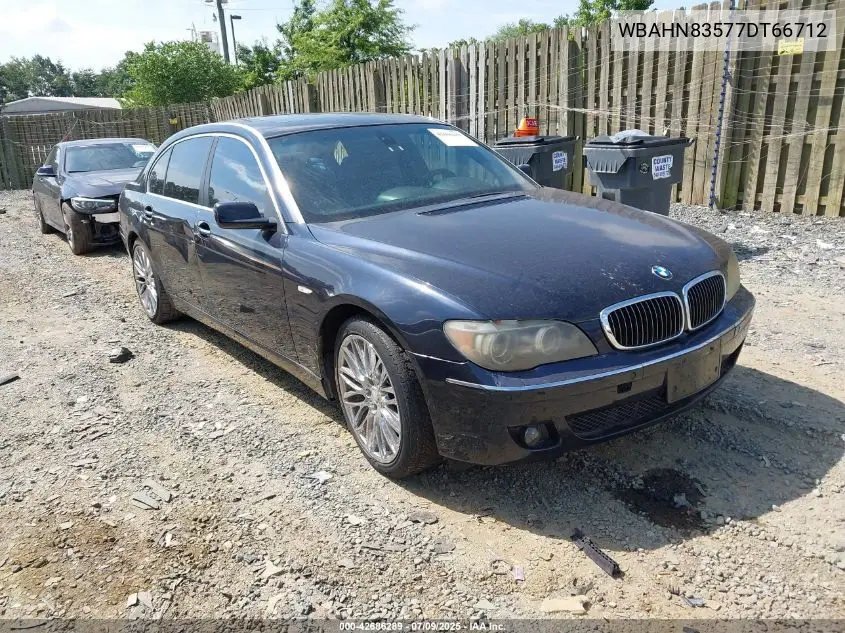 2007 BMW 750Li VIN: WBAHN83577DT66712 Lot: 42686289