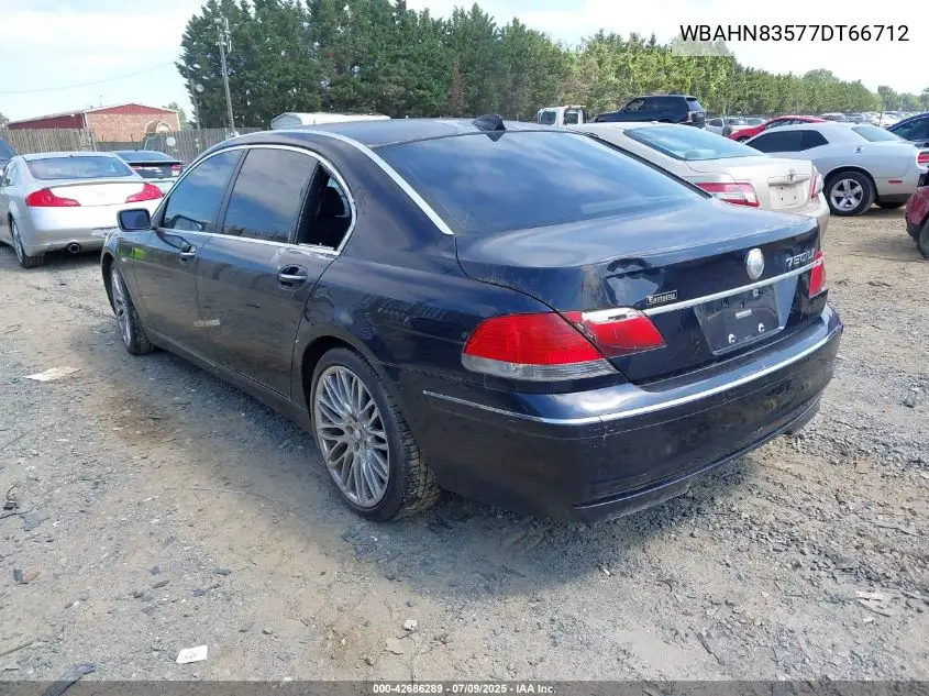 2007 BMW 750Li VIN: WBAHN83577DT66712 Lot: 42686289