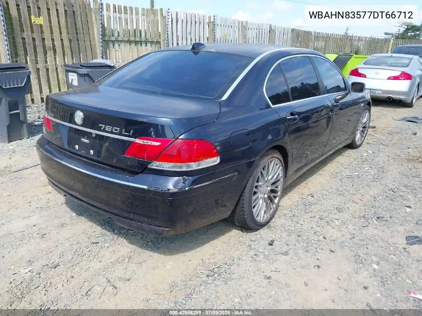 2007 BMW 750Li VIN: WBAHN83577DT66712 Lot: 42686289