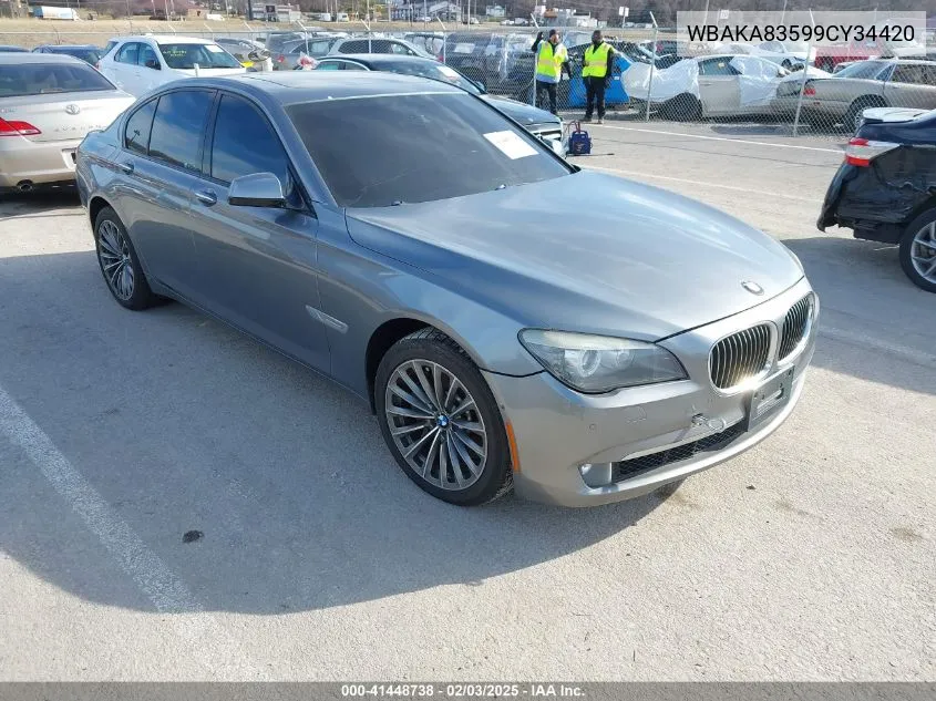 2009 BMW 750I VIN: WBAKA83599CY34420 Lot: 41448738