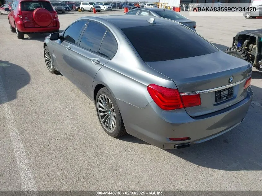 2009 BMW 750I VIN: WBAKA83599CY34420 Lot: 41448738