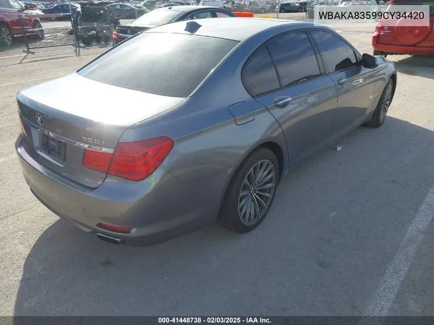 2009 BMW 750I VIN: WBAKA83599CY34420 Lot: 41448738