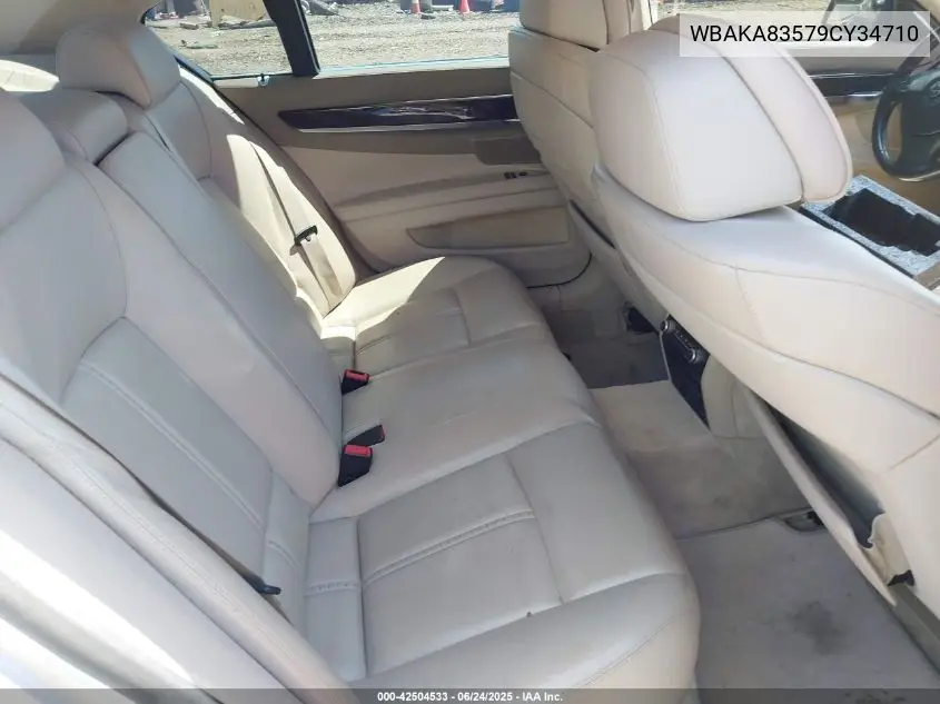 2009 BMW 750I VIN: WBAKA83579CY34710 Lot: 42504533
