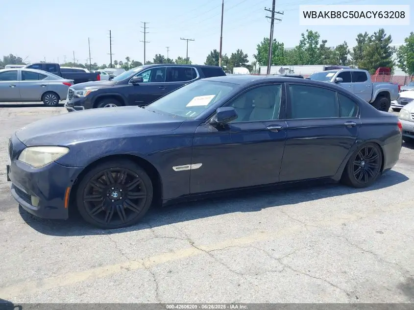 2010 BMW 750Li VIN: WBAKB8C50ACY63208 Lot: 42606209