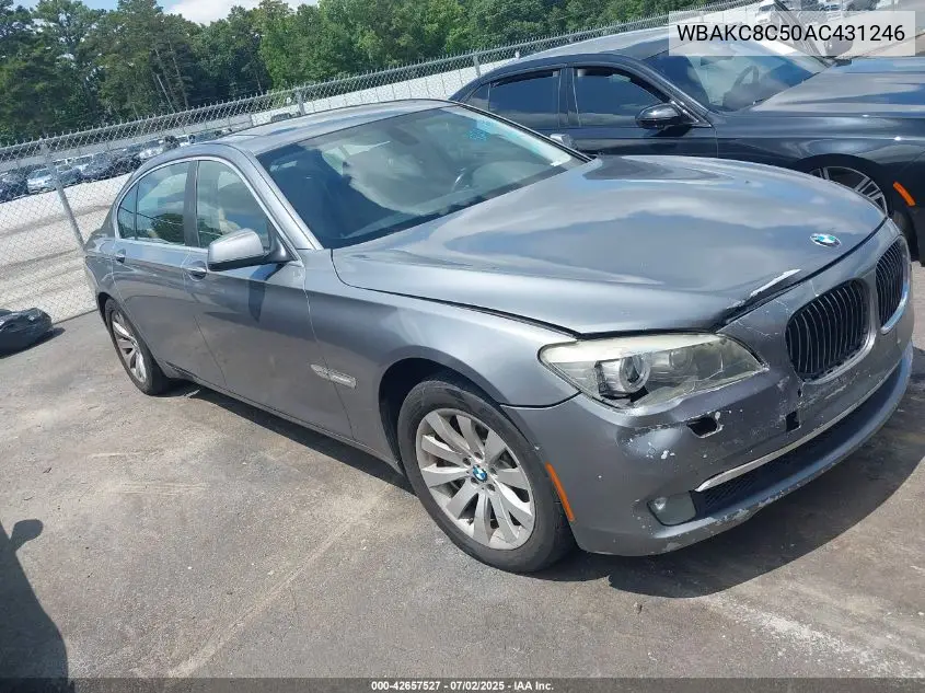 2010 BMW 750Li xDrive VIN: WBAKC8C50AC431246 Lot: 42657527