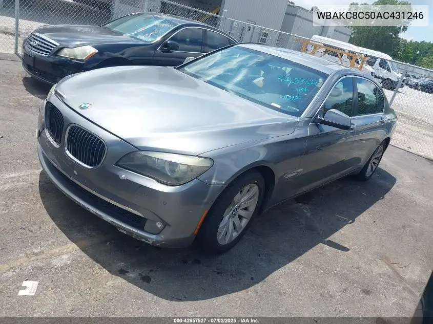 2010 BMW 750Li xDrive VIN: WBAKC8C50AC431246 Lot: 42657527