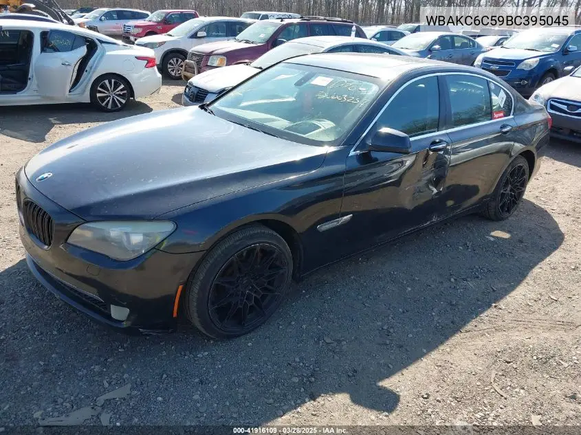 2011 BMW 750I xDrive VIN: WBAKC6C59BC395045 Lot: 41916109