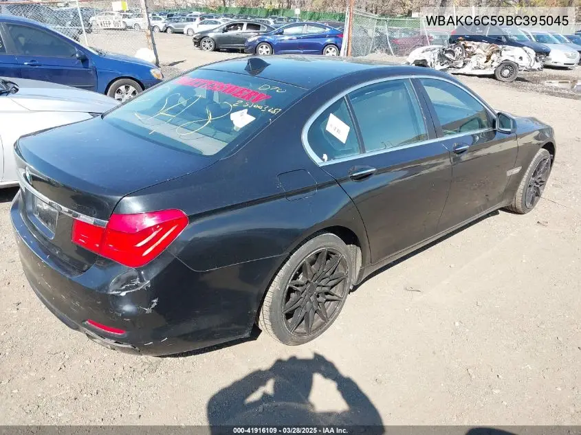2011 BMW 750I xDrive VIN: WBAKC6C59BC395045 Lot: 41916109