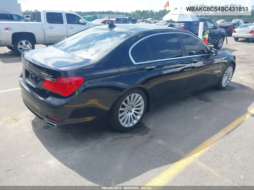 2011 BMW 750Li xDrive VIN: WBAKC8C54BC431851 Lot: 42216519
