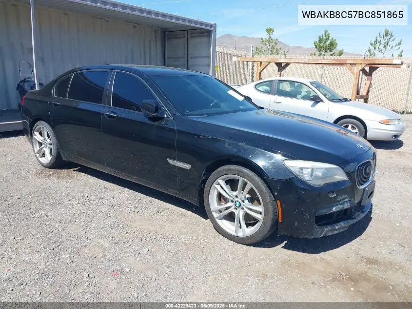 2011 BMW 750Li VIN: WBAKB8C57BC851865 Lot: 42229423