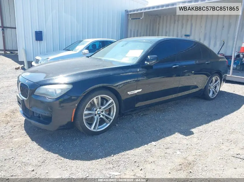 2011 BMW 750Li VIN: WBAKB8C57BC851865 Lot: 42229423