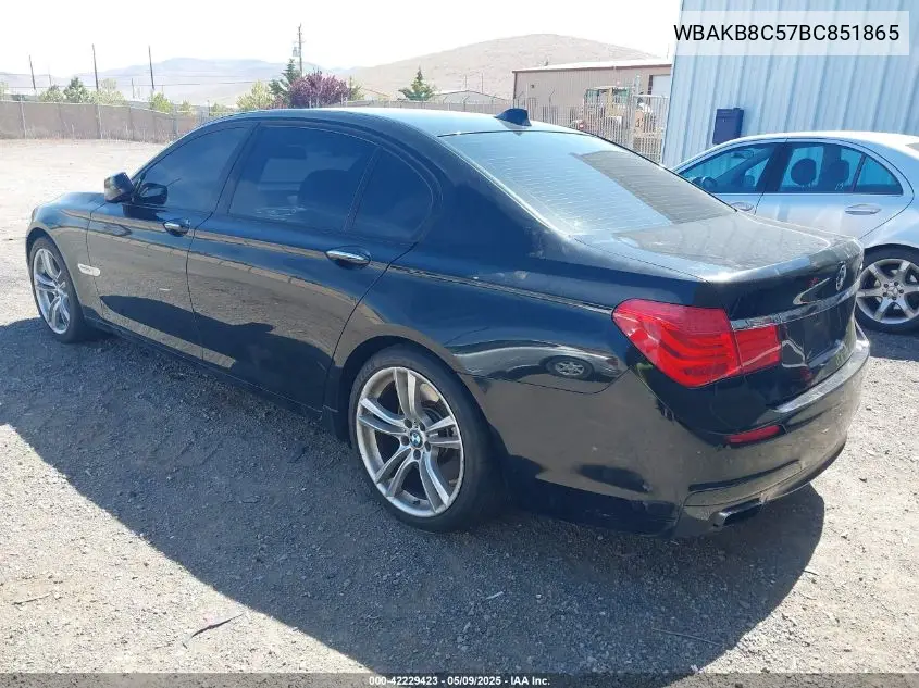 2011 BMW 750Li VIN: WBAKB8C57BC851865 Lot: 42229423