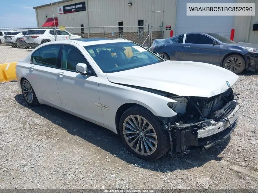 2011 BMW 750 Li VIN: WBAKB8C51BC852090 Lot: 42612038