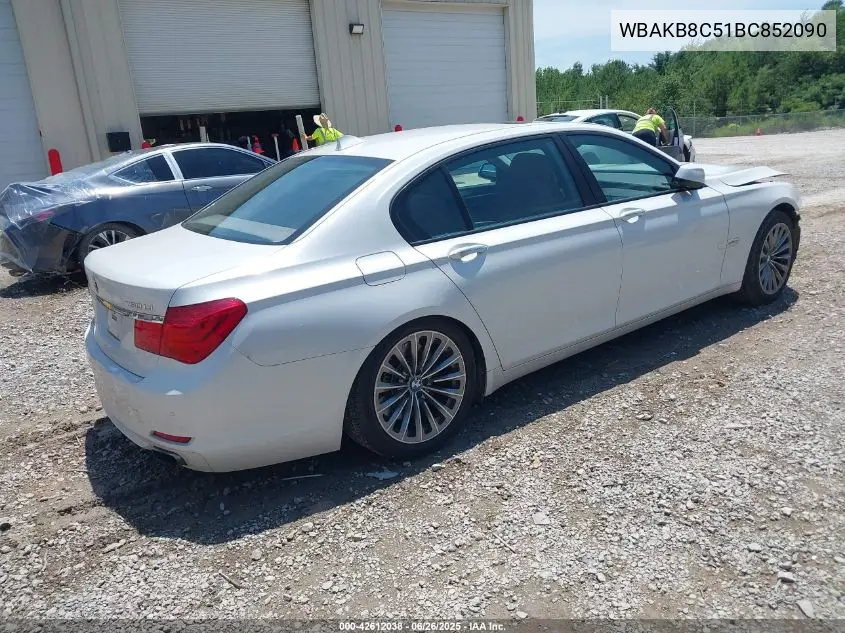2011 BMW 750 Li VIN: WBAKB8C51BC852090 Lot: 42612038